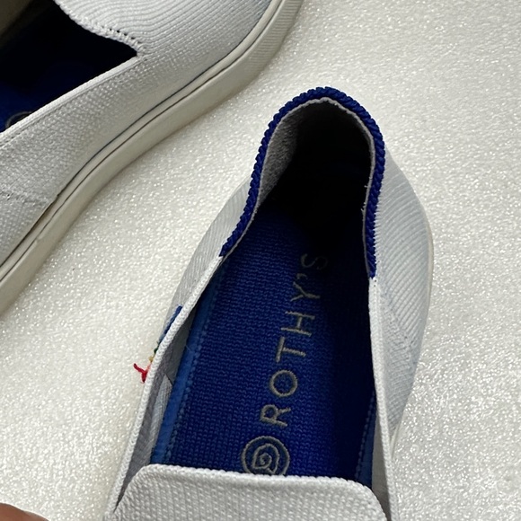 ROTHYS White and Blue Slip-On Shoes size 8.5 main image 9